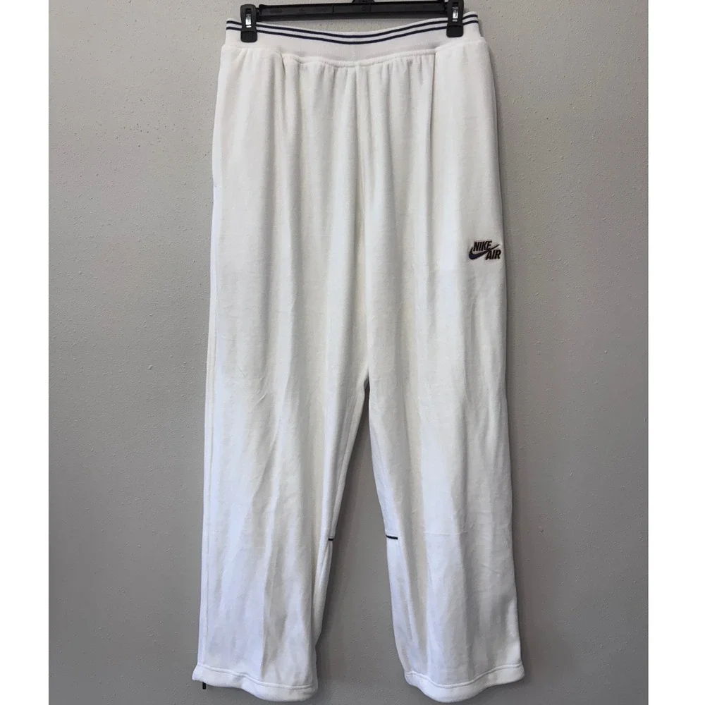 Vintage Nike Air Swoosh Warm Up Pants‎ Mens L Heavyweight Ankle Zip Y2K 2004 NWT